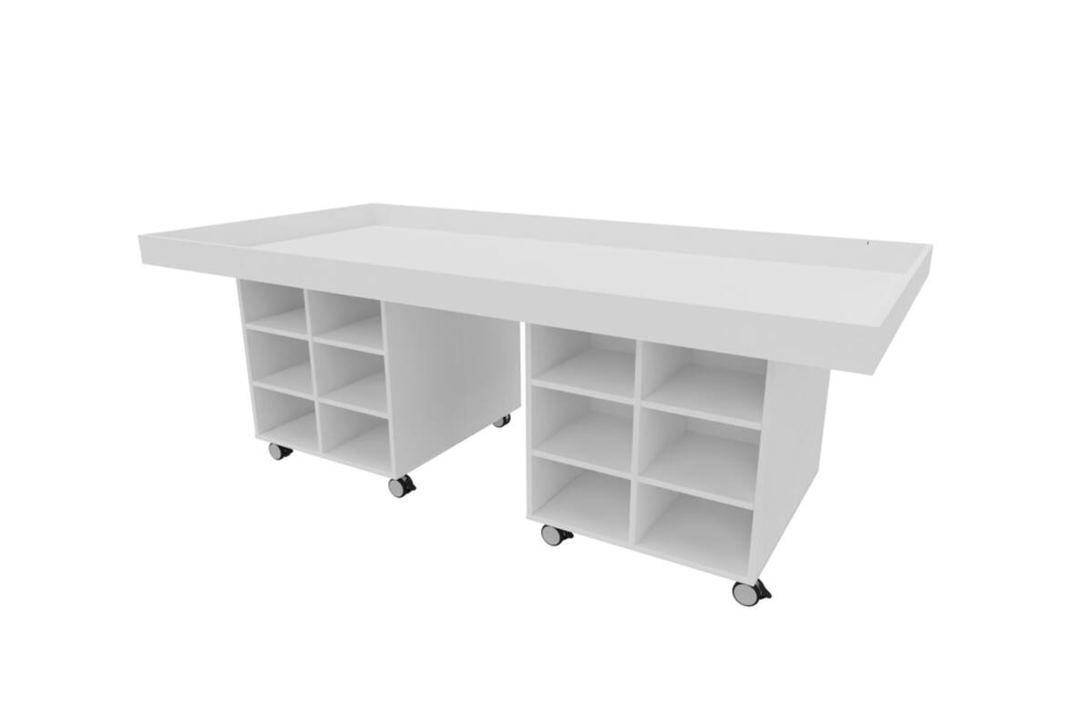 FLL wedstrijdtafel met kastruimte, wit