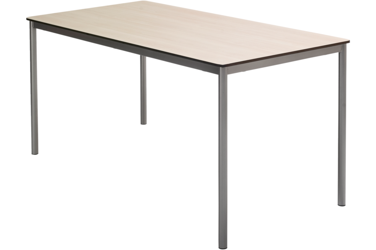 Tafel Rondo 160 x 80 cm, 4-poot rond, blad kunststof