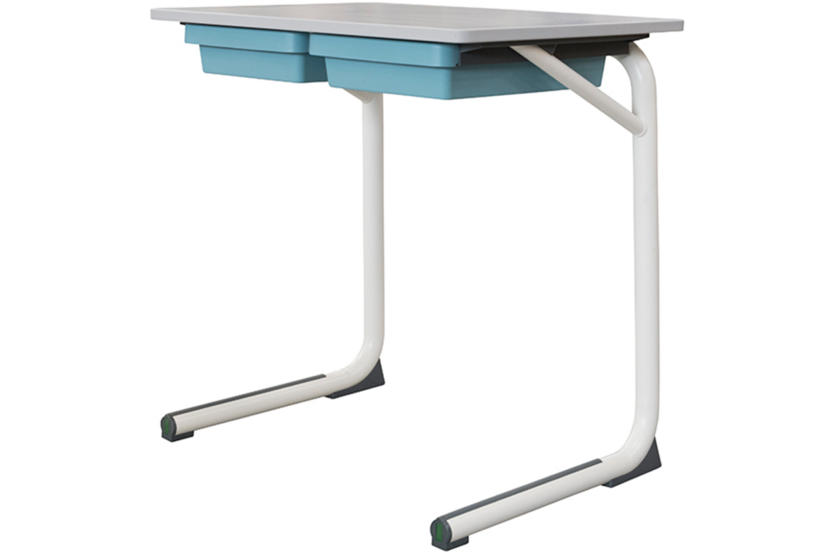 Tafel Gripz, blad met pp-rand 70 x 50 cm, met 2 kunststof laden