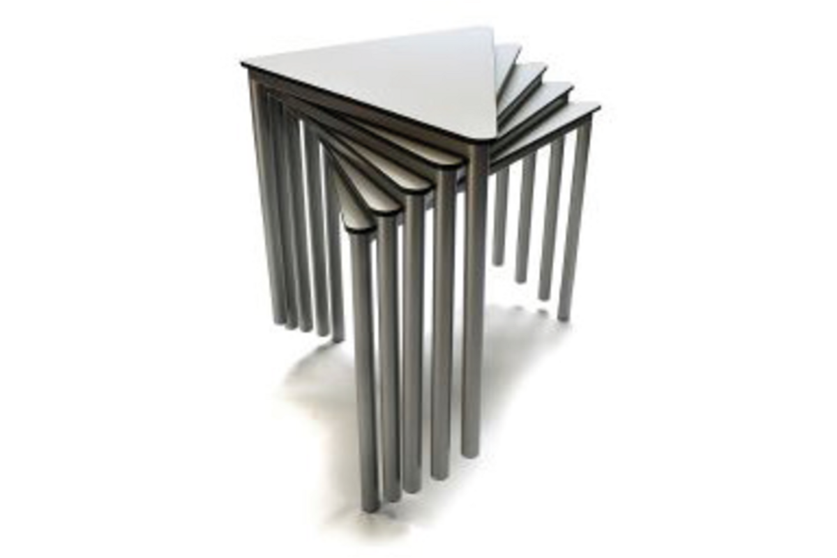 Tafel Flexi 90, 80 x 80 x 110 cm volkern met 1 zwenkwiel, 75 cm hoog