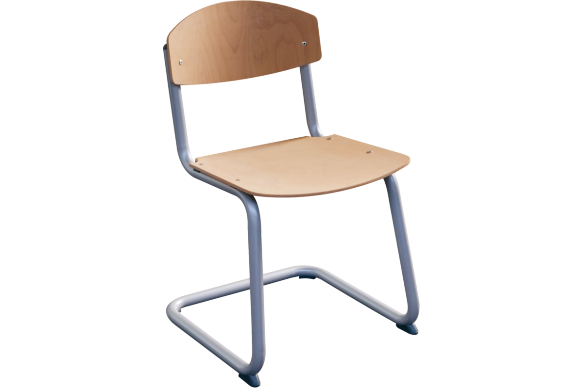 Leerl. stoel Steady slee-model B2 t/m F6 licht Ahorn rug + zitting