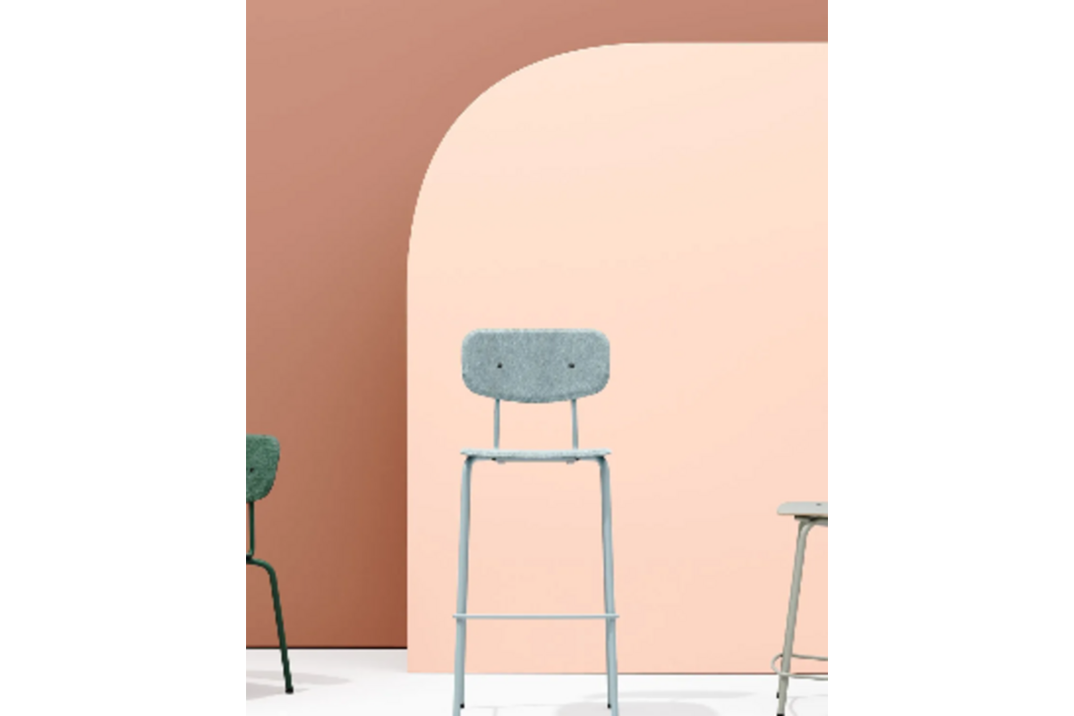 Stoel Atlas, vierpoot, Felt, hoge kruk