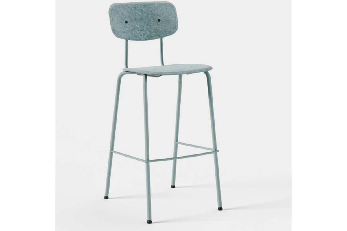 Stoel Atlas, vierpoot, Felt, hoge kruk