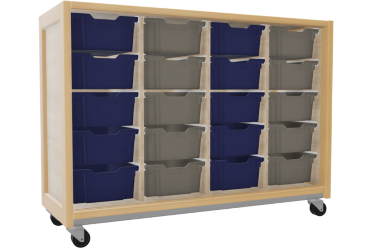 Kast 340 serie wit met 20 laden van 15 cm hoog