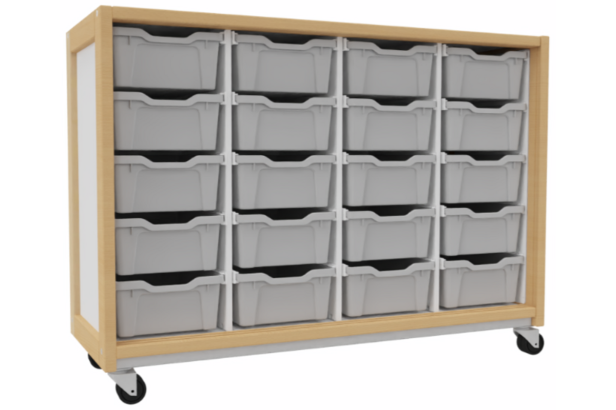Kast 340 serie wit met 20 laden van 15 cm hoog