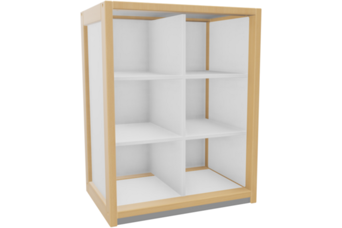 Kast 307 serie wit met 4 kwart legplanken