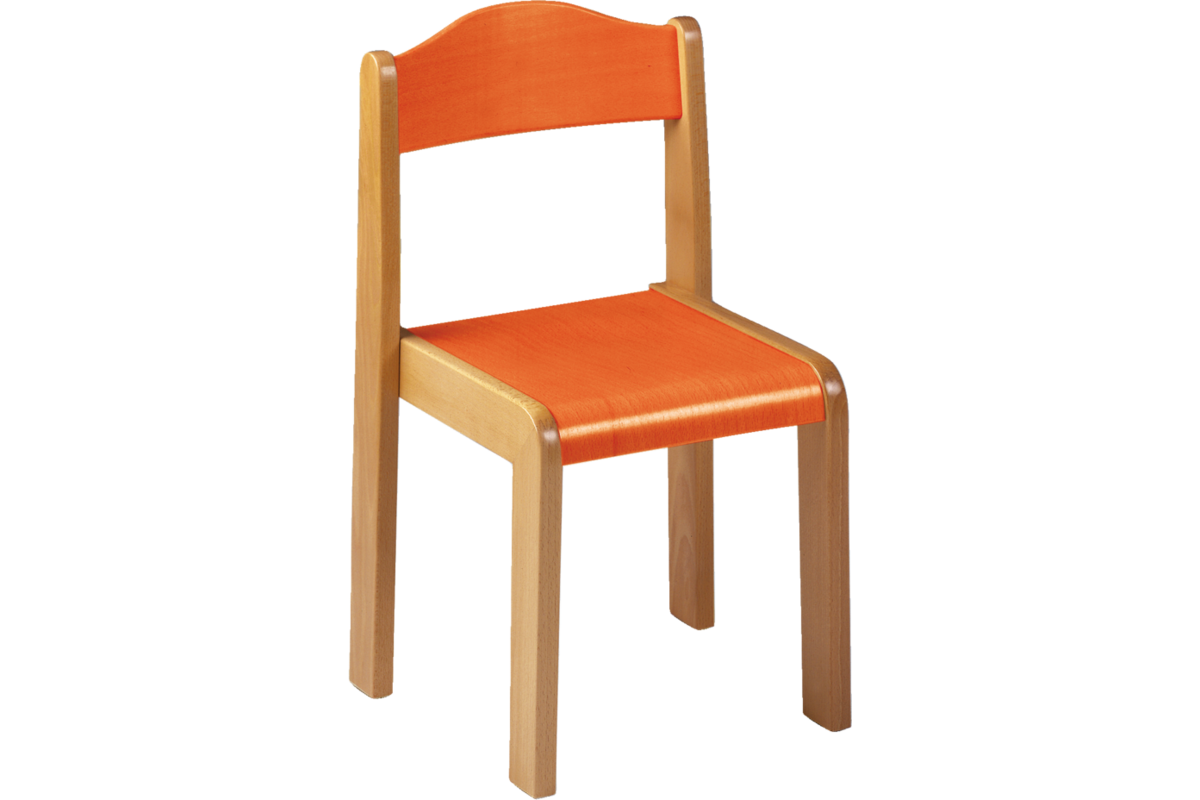 Stoel Original, beuken, gebeitst, hoogte A1-26 cm zitting 24 cm, totaal 33 cm breed