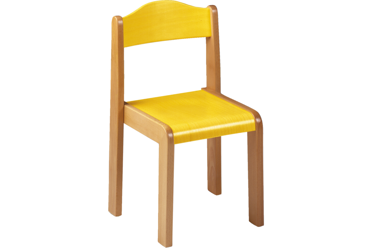 Stoel Original, beuken, gebeitst, hoogte A1-26 cm zitting 24 cm, totaal 33 cm breed