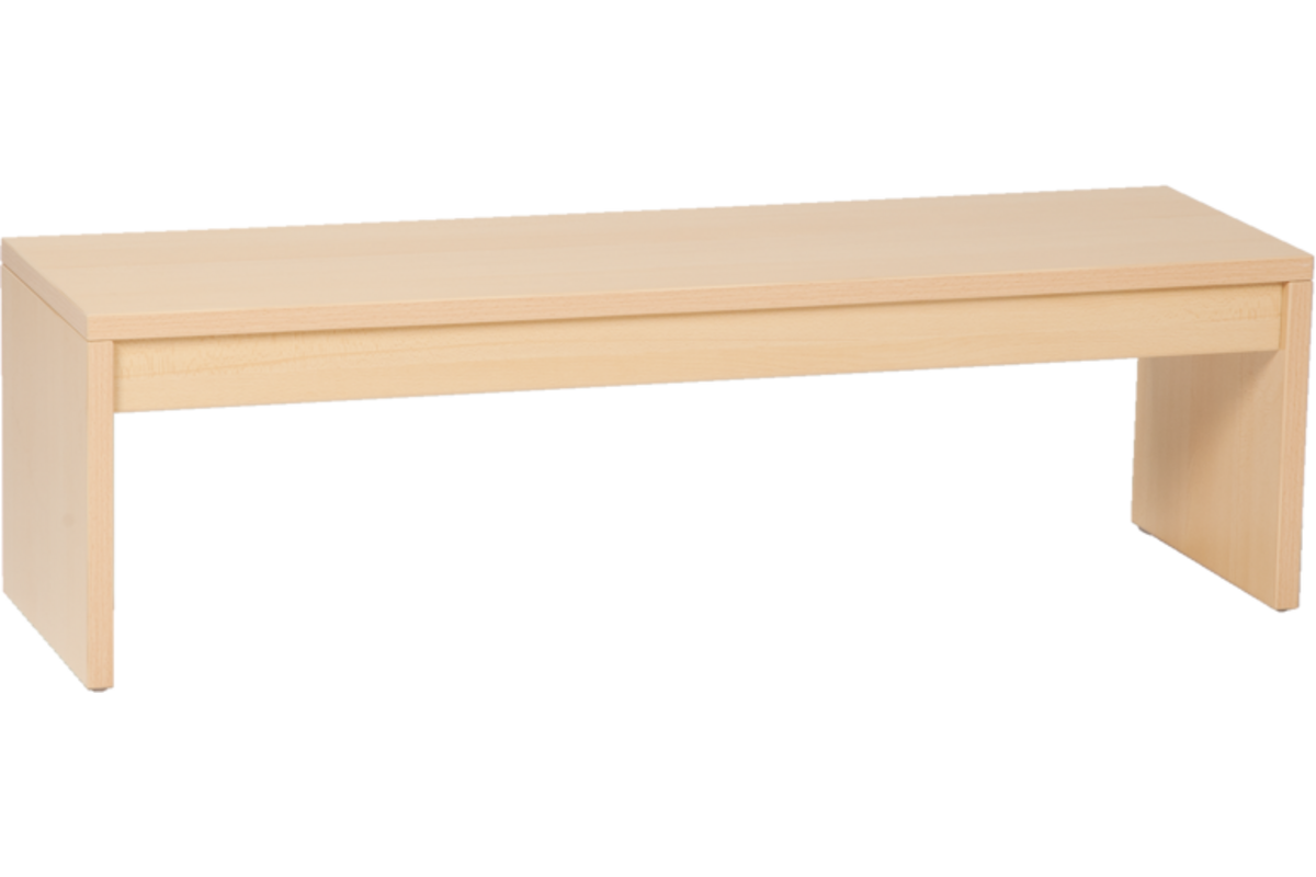 Zitbank, 120 × 36 cm, 35 cm hoog, beuken