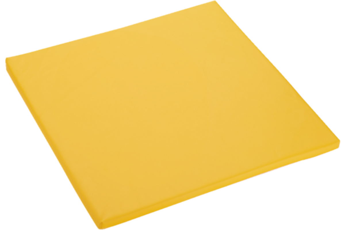 Vloermat voor huis klein en groot, vierkant 80 x 77,4 x 2 cm geel