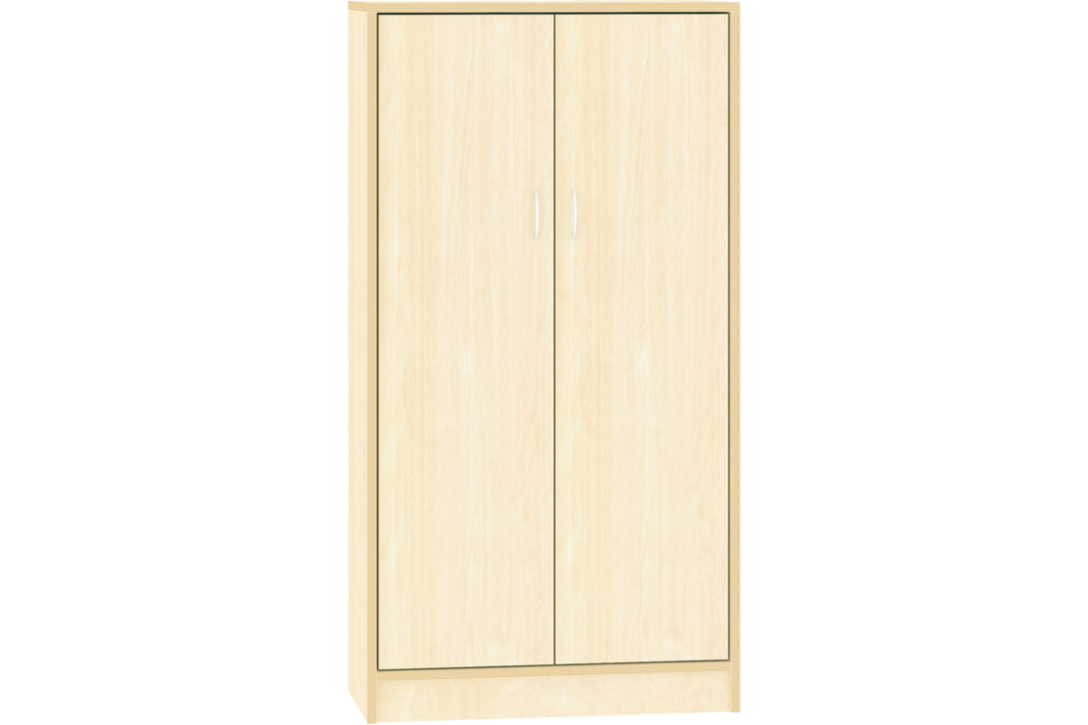 Kast dicht, ahorn, 77 × 40 × 146 cm, 2 deuren, 3 legplanken