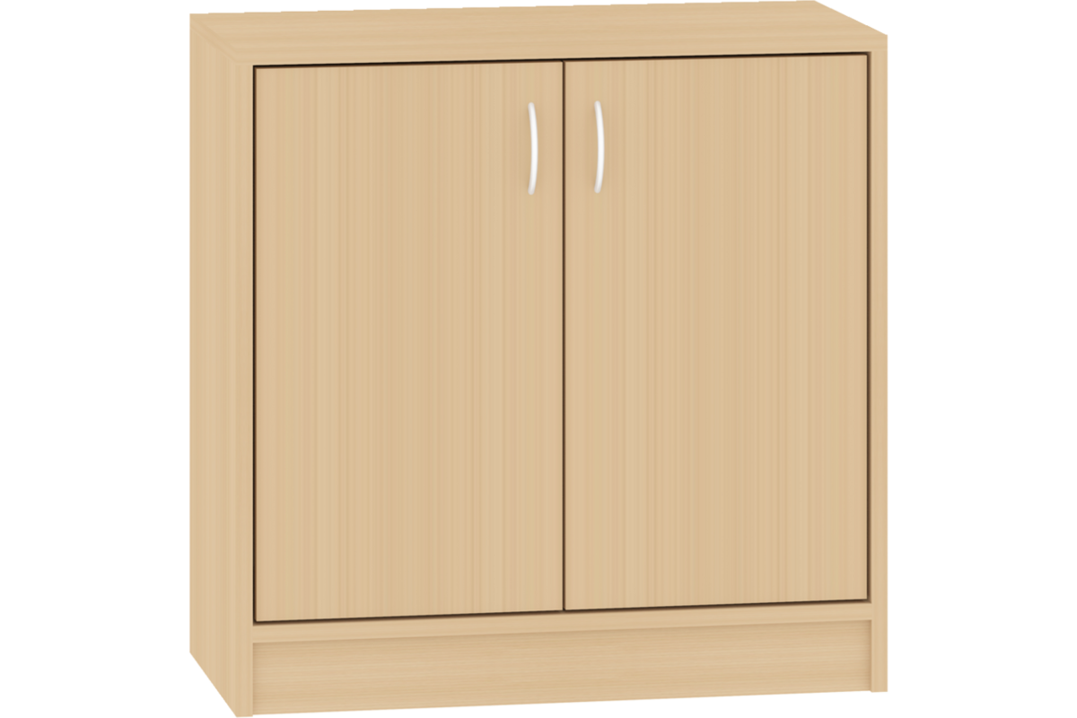 Kast dicht met 2 deuren, beuken, 77 x 40 x 77 cm. 2 legplanken