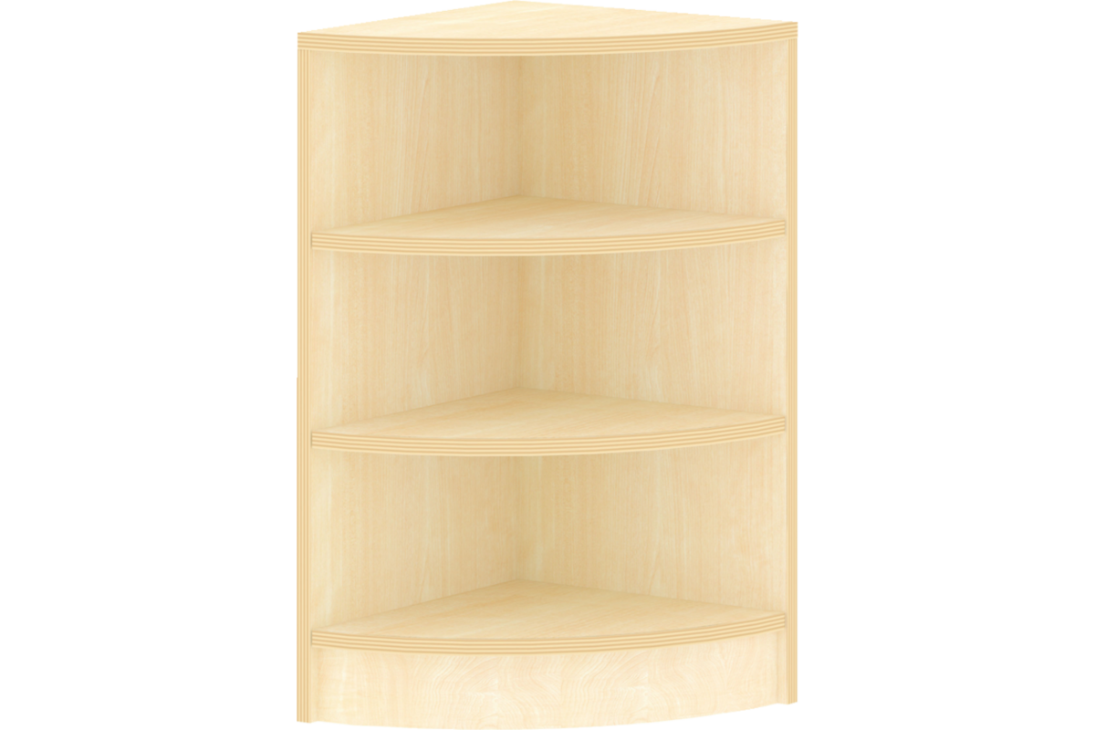 Hoekkast ahorn, 40 x 40 x 77 cm. 2 legplanken