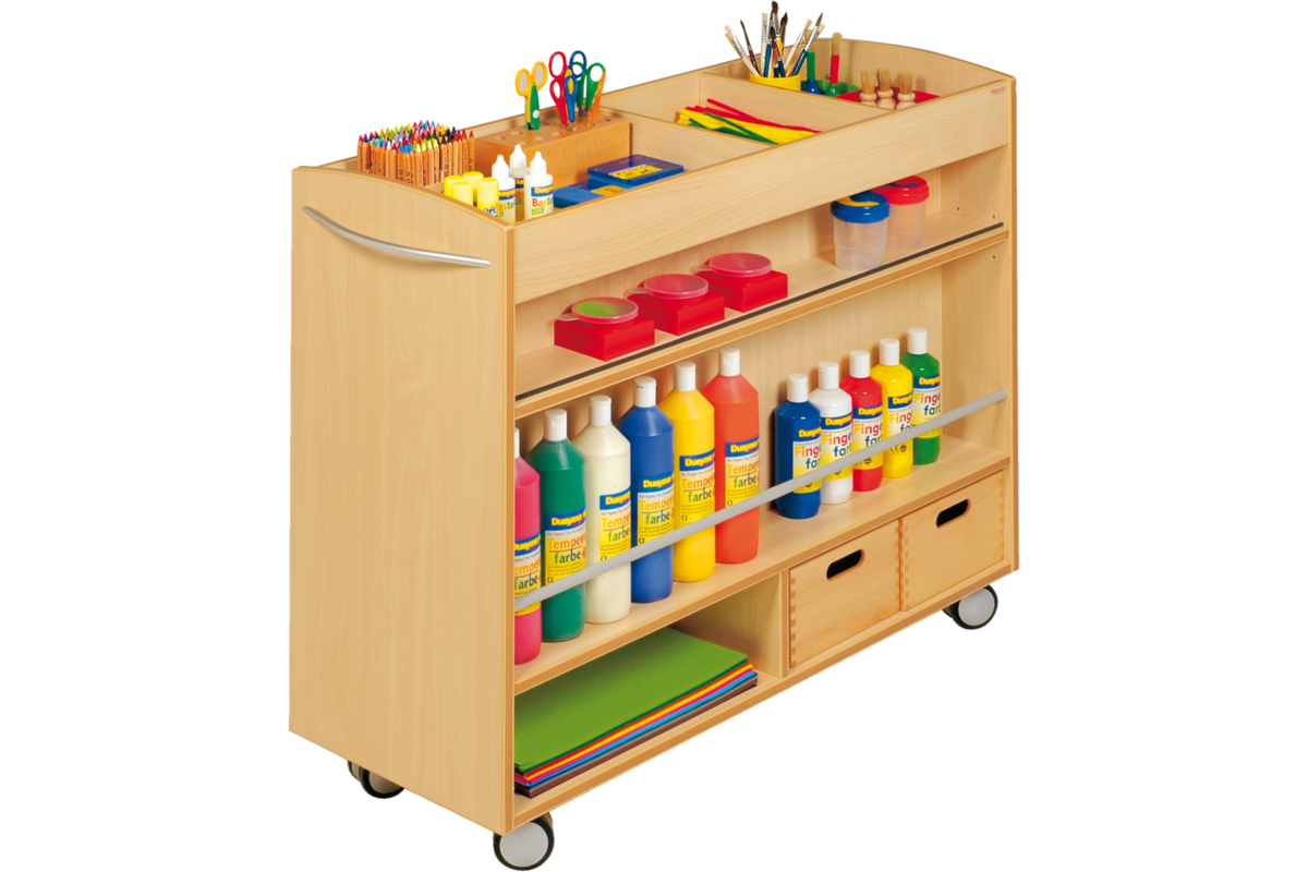 Kast ahorn, 105 × 40 × 89 cm, verrijdbaar, excl. bakken