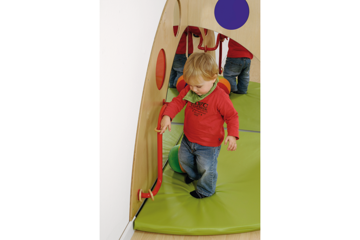 Spiegelhoek met elementen, 120 cm breed, 103 cm hoog