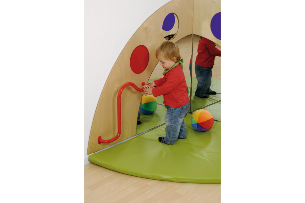 Spiegelhoek met elementen, 120 cm breed, 103 cm hoog