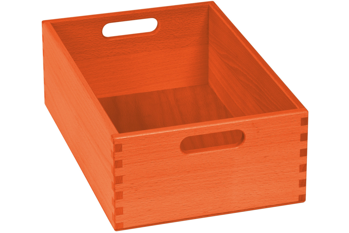 Bak tbv materialkast 6503023 en 6503024, gebeitst, 23x35x12cm, oranje