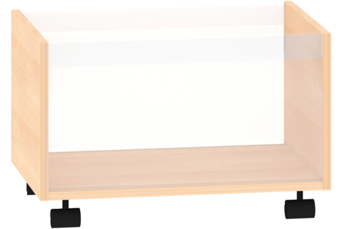 Rolbak 46,5 × 37 × 30 cm, beuken met venster