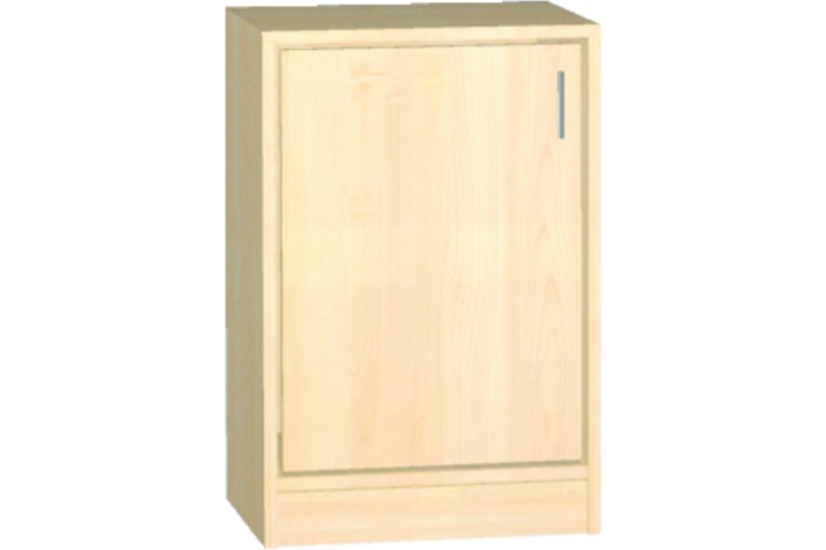 Kast dicht, ahorn, 40 × 40 × 77 cm, 1 deur linksdraaiend, 2 legplanken