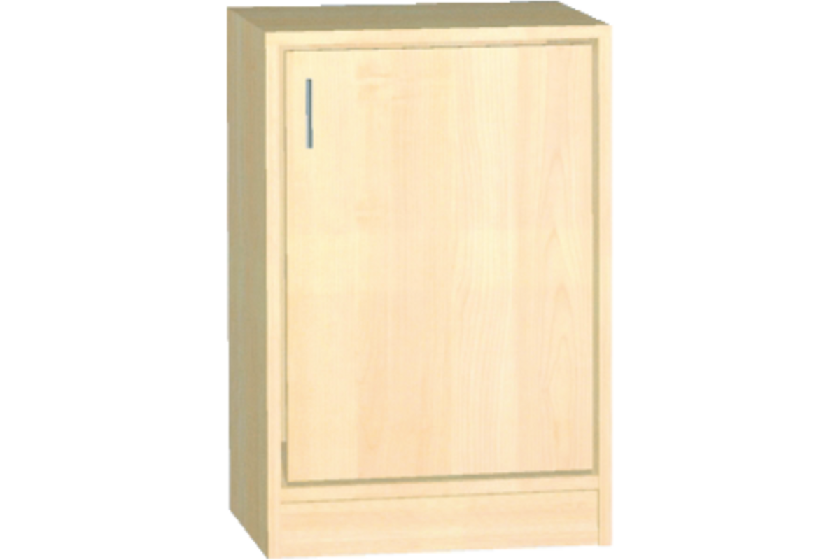 Kast dicht, ahorn, 40 × 40 ×77 cm, 1 deur rechtsdraaiend, 2 legplanken