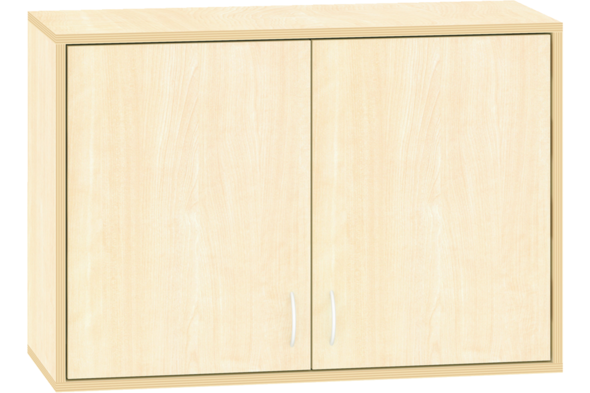 Opzetkast met 2 deuren, 2 legplanken, 100 × 40 × 68,5 cm, ahorn