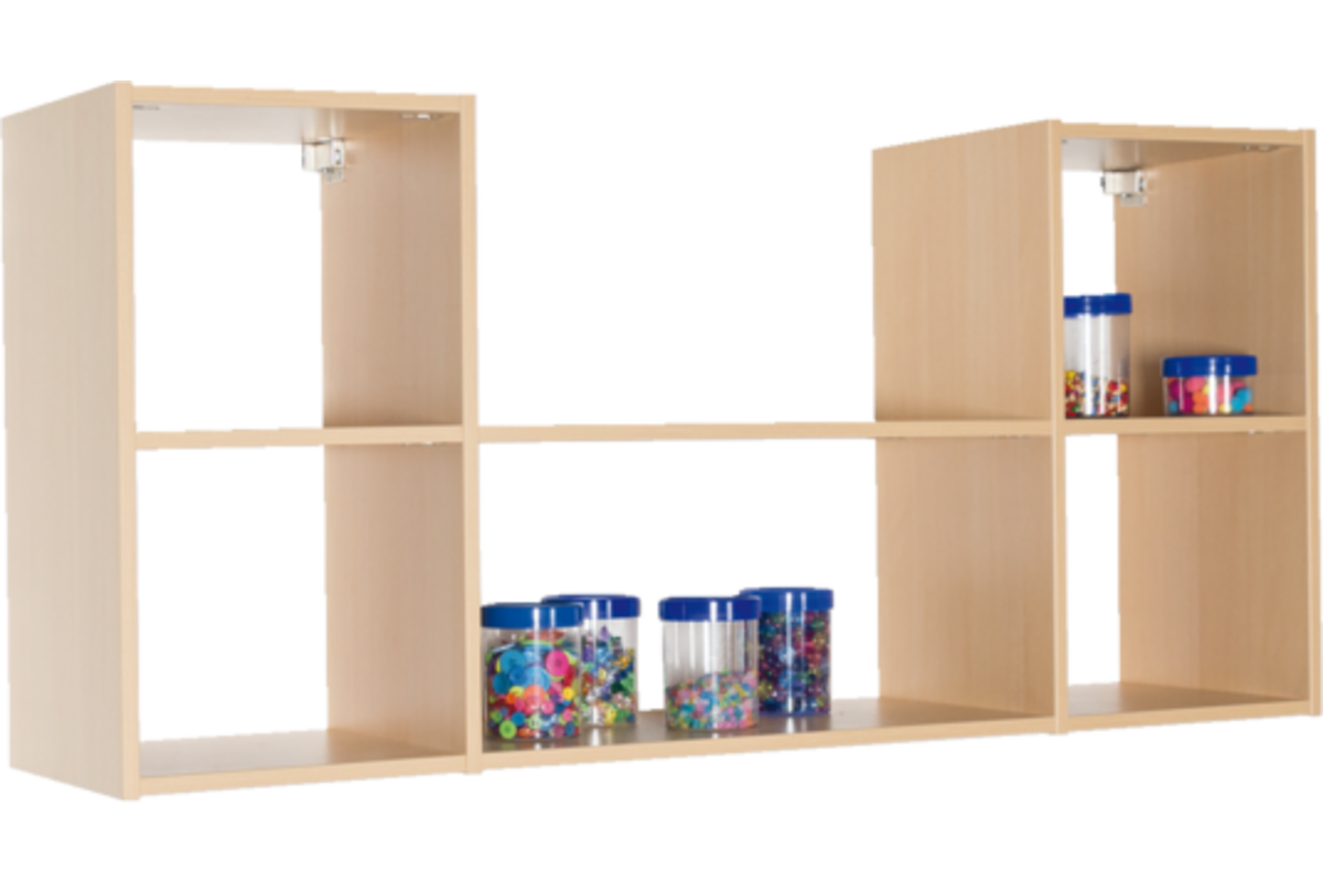 Wandhangkast 3, 5-vaks, 154 × 30 × 72 cm Ahorn