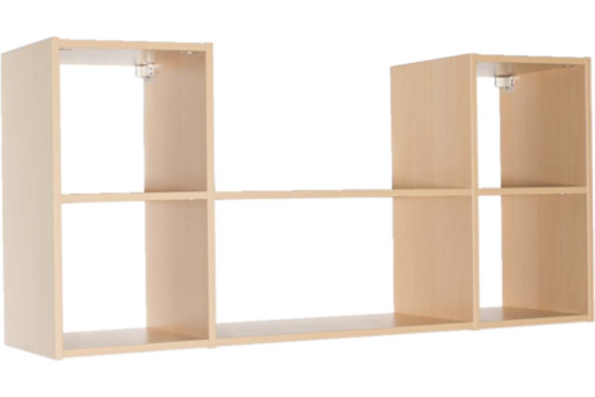 Wandhangkast 3, 5-vaks, 154 × 30 × 72 cm Ahorn