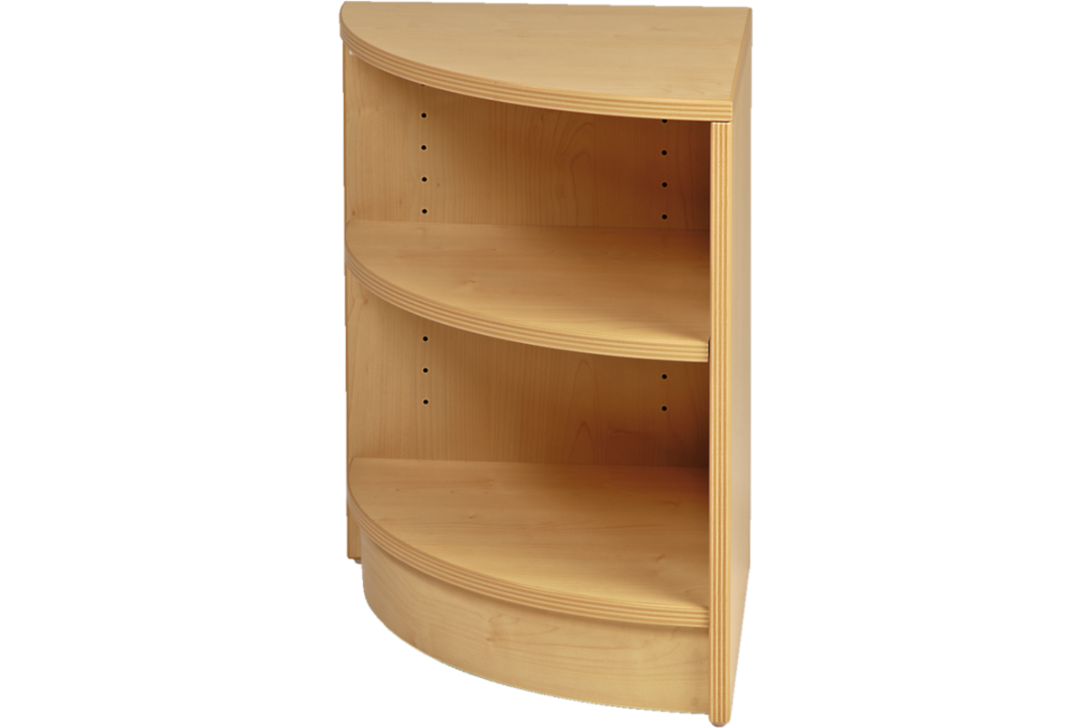 Kast Pamini open, hoek 90 graden, ahorn, 40 x 40 x 56 cm.