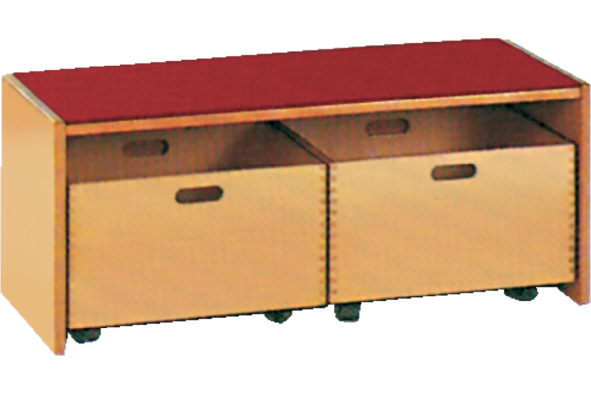 Podiumelement recht 100 × 40 × 35 cm, beuken met Tretford bekleding
