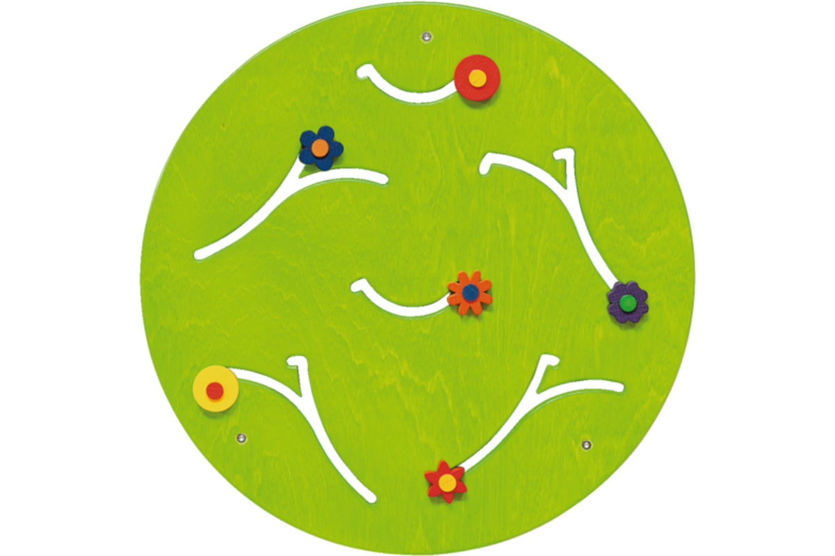 Ontdek- en motoriekelement bloemenweide, rond 48 cm, diep 5 cm