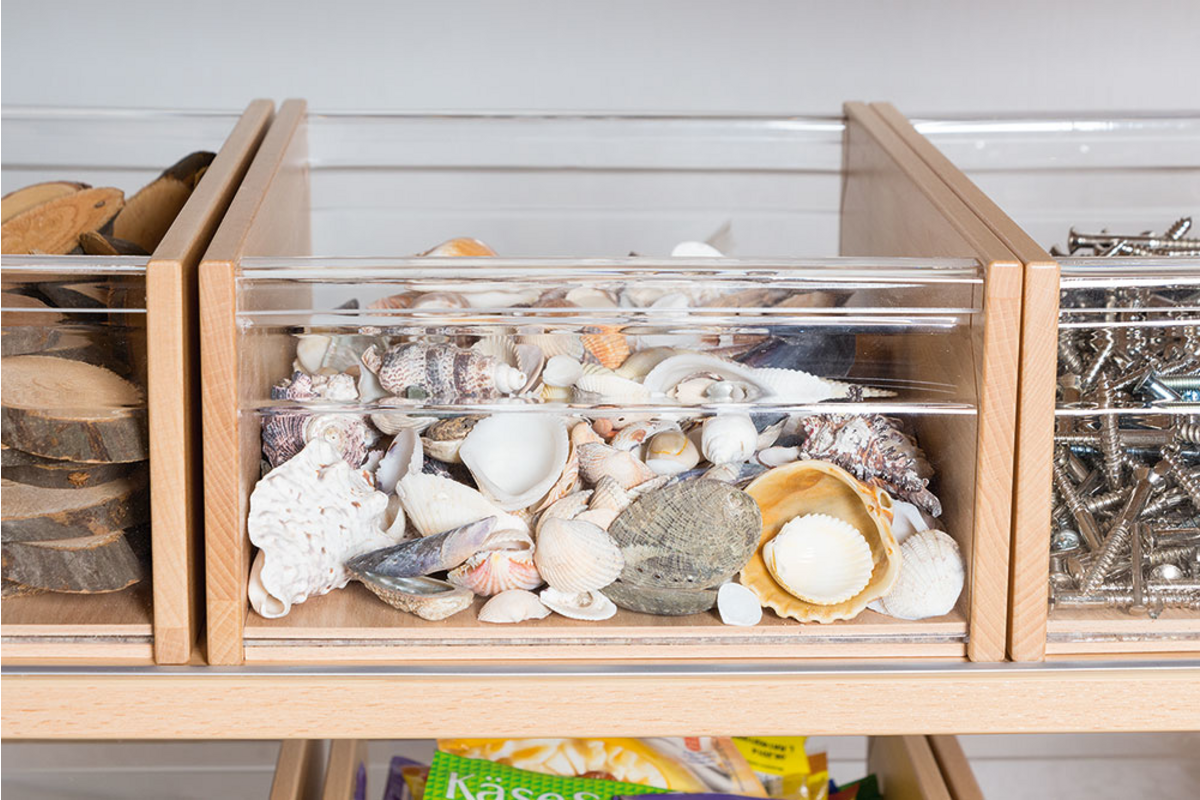 RoomCube materiaalkist met Acrylglasraampjes