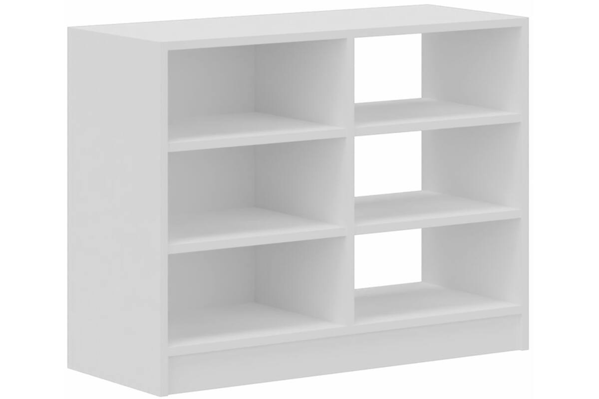 Kast met halve rugwand links, Wit, 100 cm breed