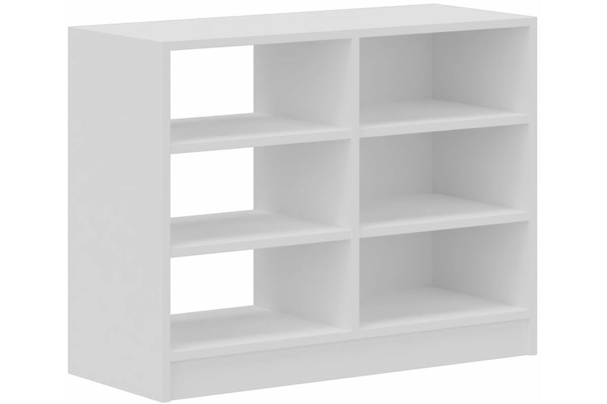 Kast met halve rugwand rechts, Wit, 100 cm breed