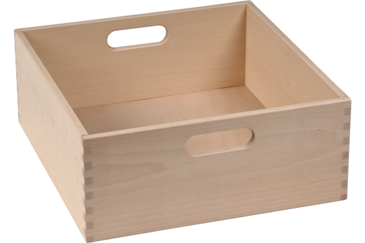 Bak, beuken voor in boeken-kast-bankje, 14 cm hoog