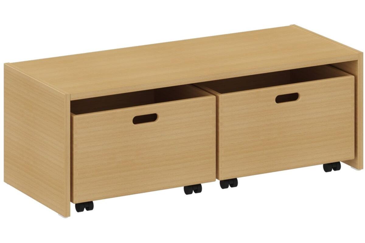 Podiumelement recht 100 × 40 × 35 cm, beuken