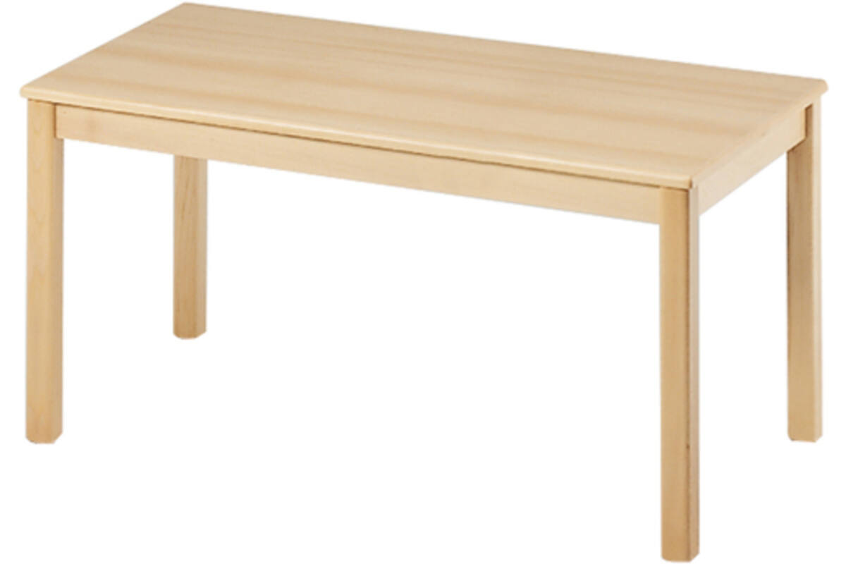 Tafel 120 x 60 cm, ahorn, hoogte 59 cm