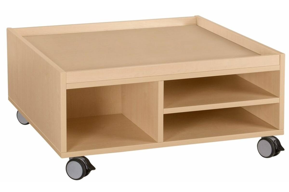 Speel- en materiaalkast vierkant 81 x 81 x 39 cm., ahorn