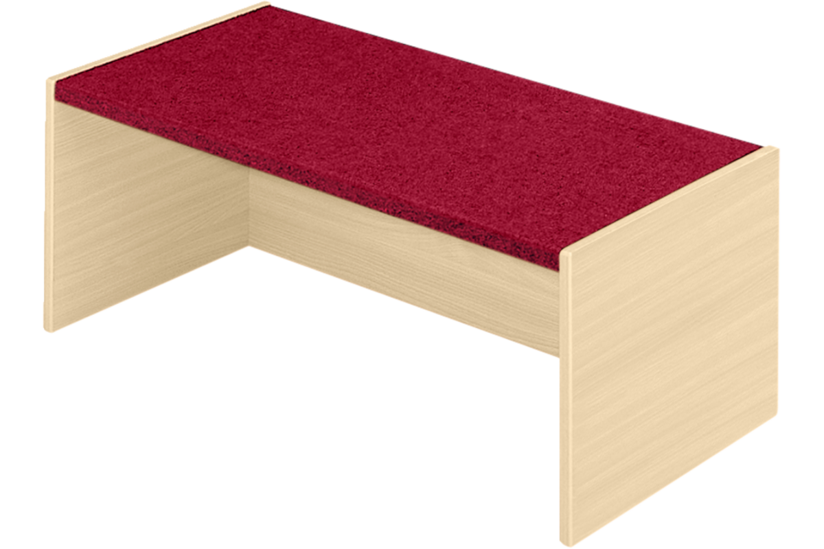 Podiumelement recht 120 × 40 × 35 cm, Ahorn met Tretford bekleding