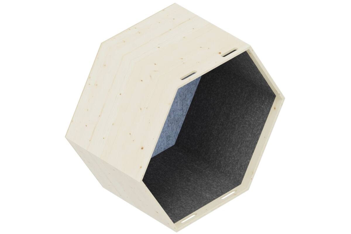 Lernwabe® Flip hele honingraat maat M, kant grijs, achterw lichtblauw (incl. montage)