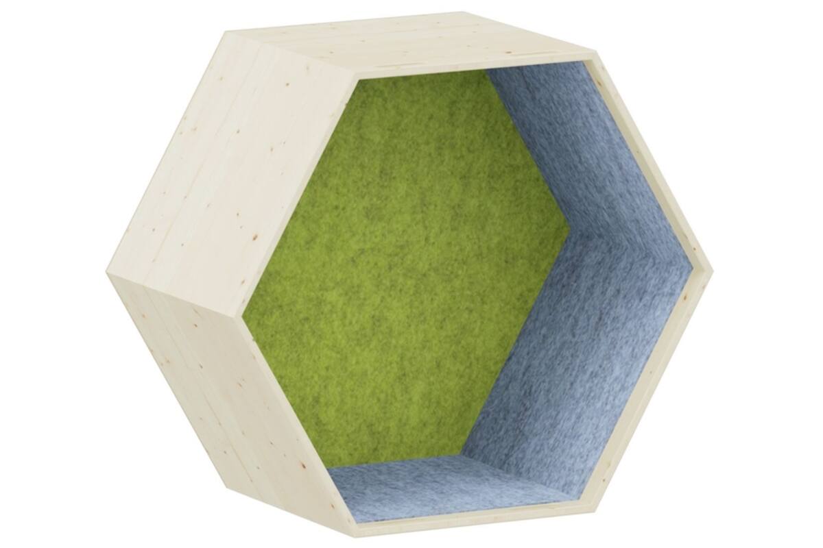 Lernwabe® Flip hele honingraat  M, kant lichtblauw, achterw lichtgroen (incl. montage)