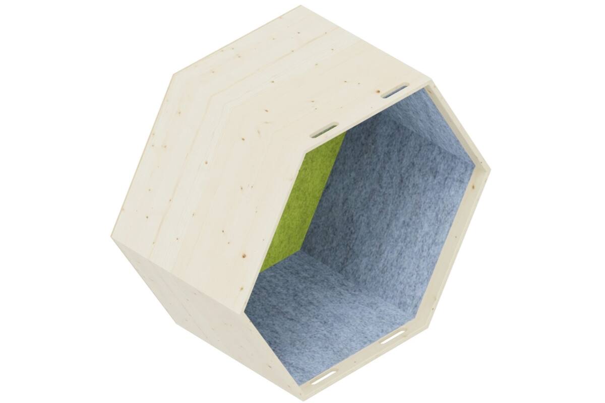 Lernwabe® Flip hele honingraat  M, kant lichtblauw, achterw lichtgroen (incl. montage)