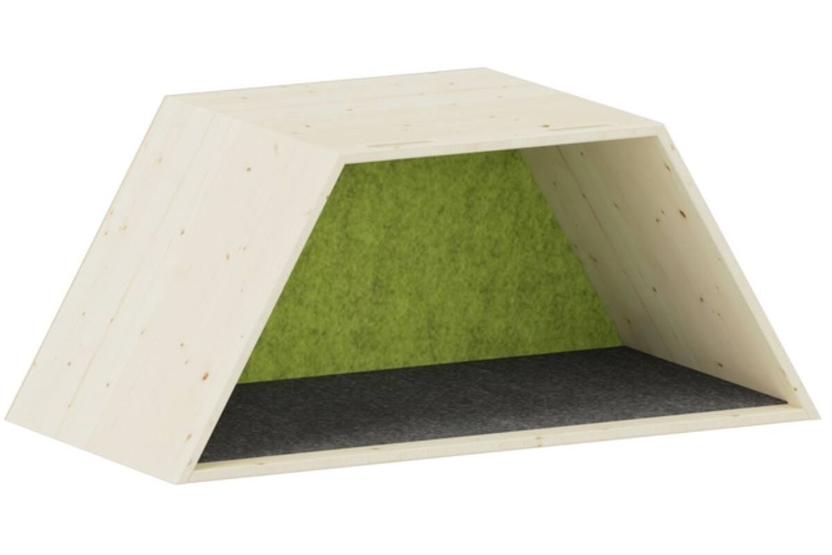 Lernwabe® Flip halve honingraat  M, bodem grijs, achterwand lichtgroen (incl. montage)