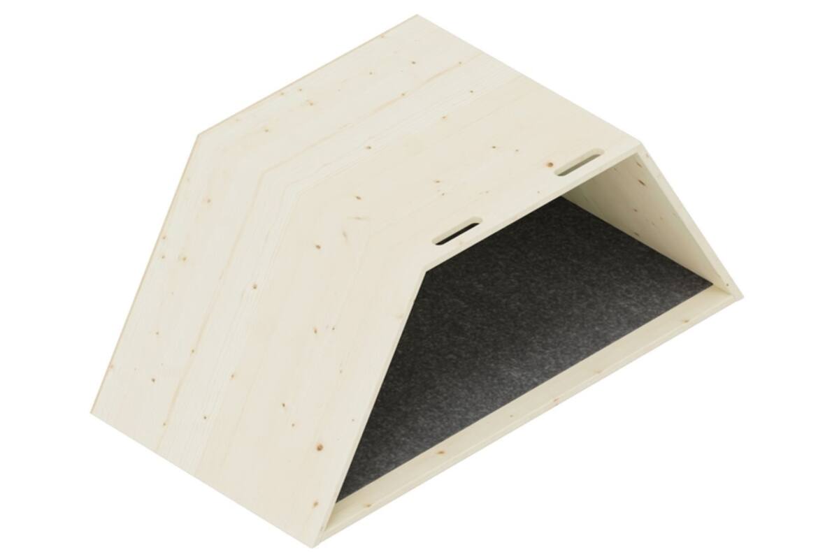 Lernwabe® Flip halve honingraat  M, bodem grijs, achterwand lichtgroen (incl. montage)