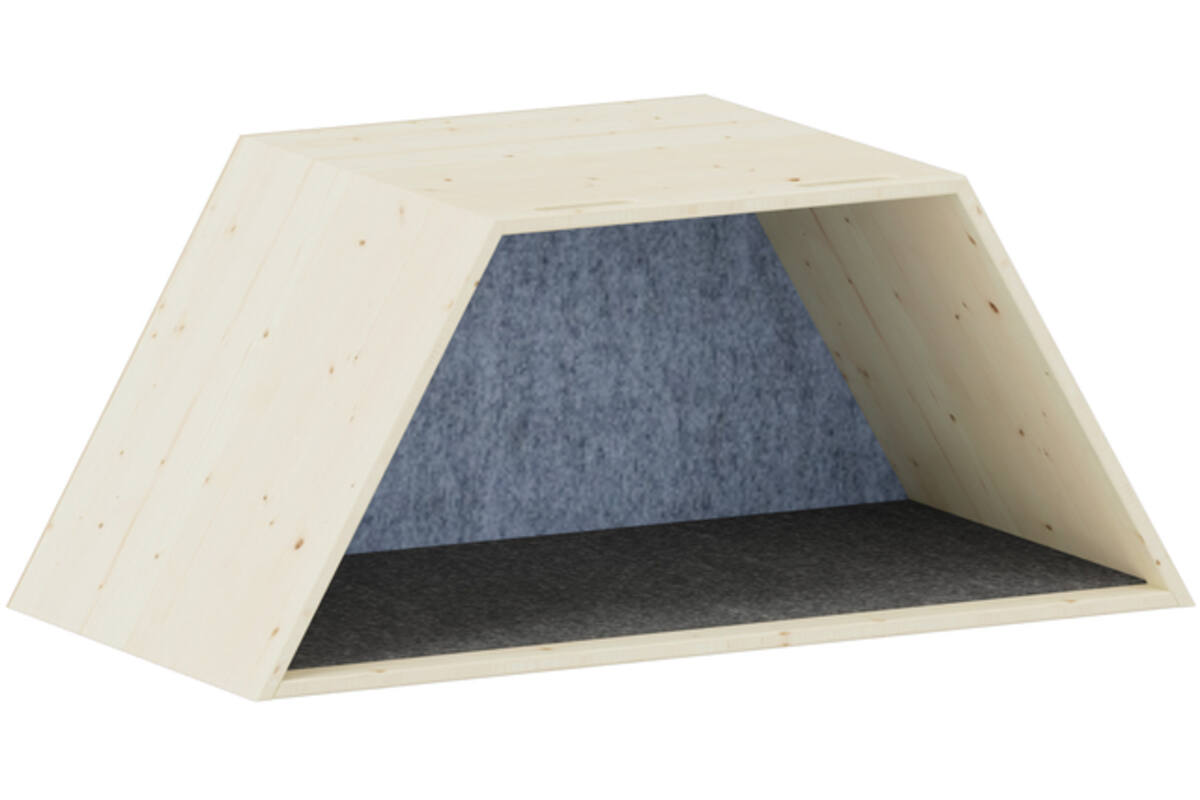 Lernwabe® Flip Halve honingraat  M, bodem grijs, achterwand lichtblauw (incl. montage)