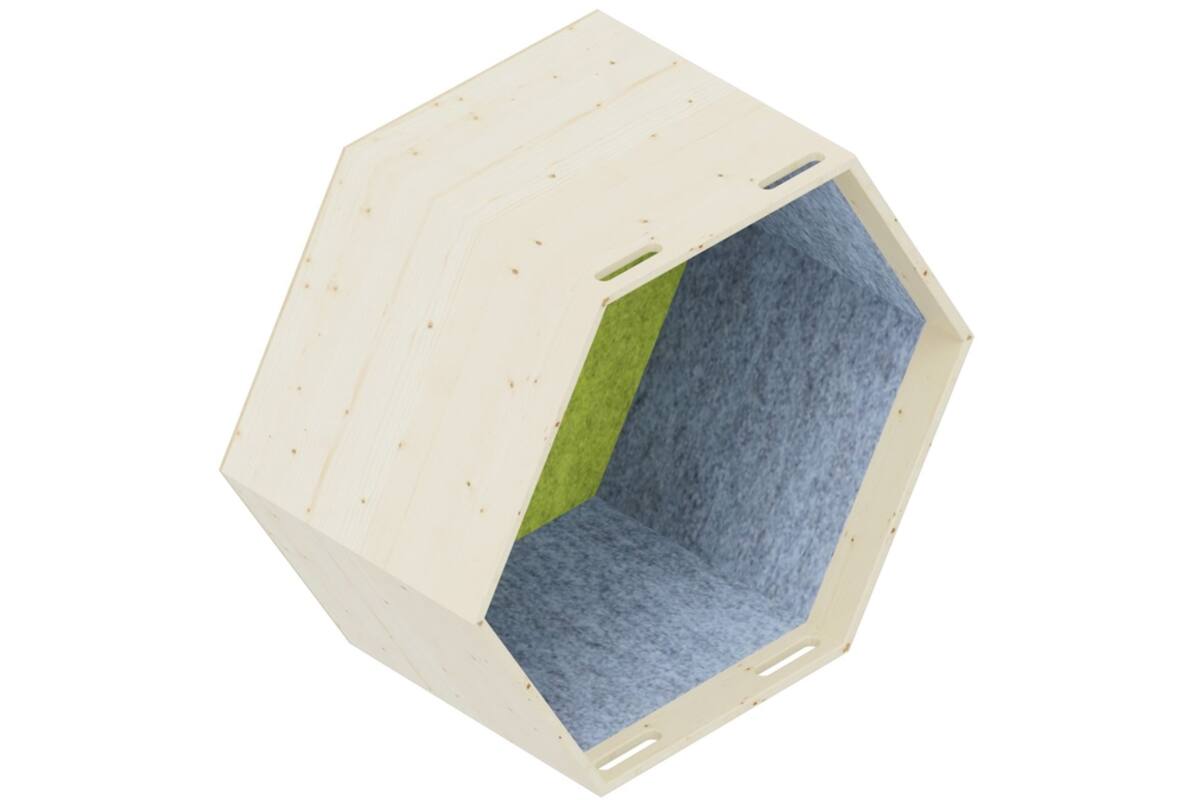 Lernwabe® Flip hele honingraat maat S, lichtblauw/lichtgroen (incl. montage)