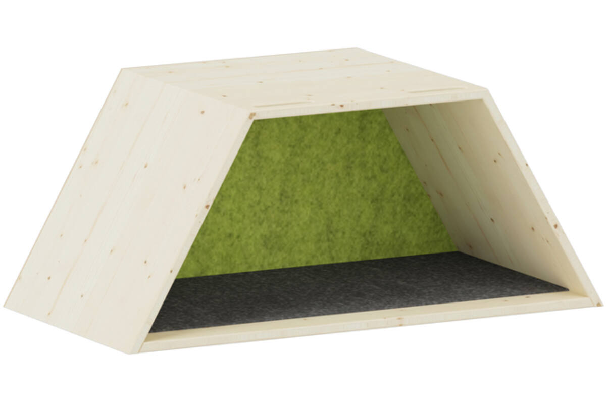 Lernwabe® Flip halve honingraat S, bodem grijs, achterwand lichtgroen (incl. montage)