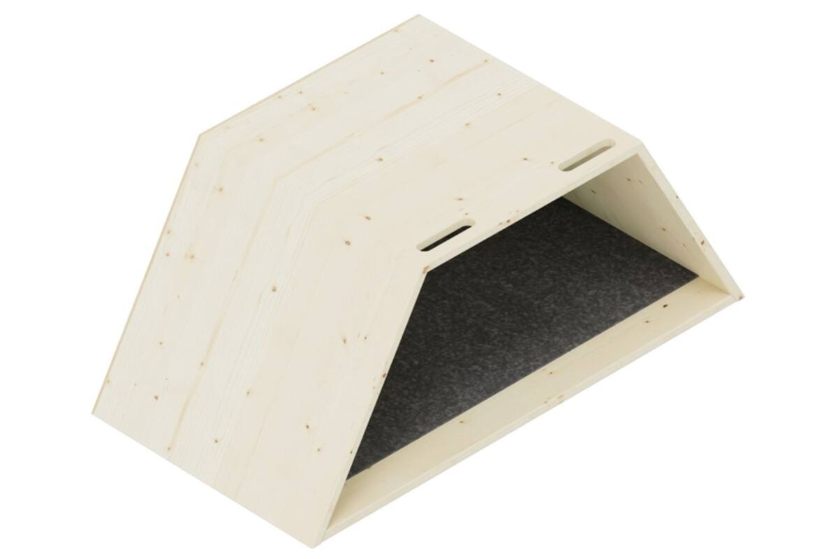 Lernwabe® Flip halve honingraat S, bodem grijs, achterwand lichtgroen (incl. montage)