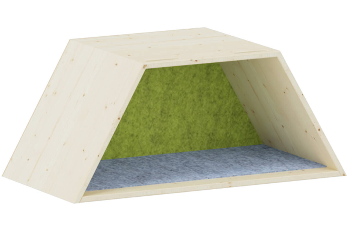 Lernwabe® Flip halve honingraat maat S, bodem lichtblauw/lichtgroen (incl. montage)
