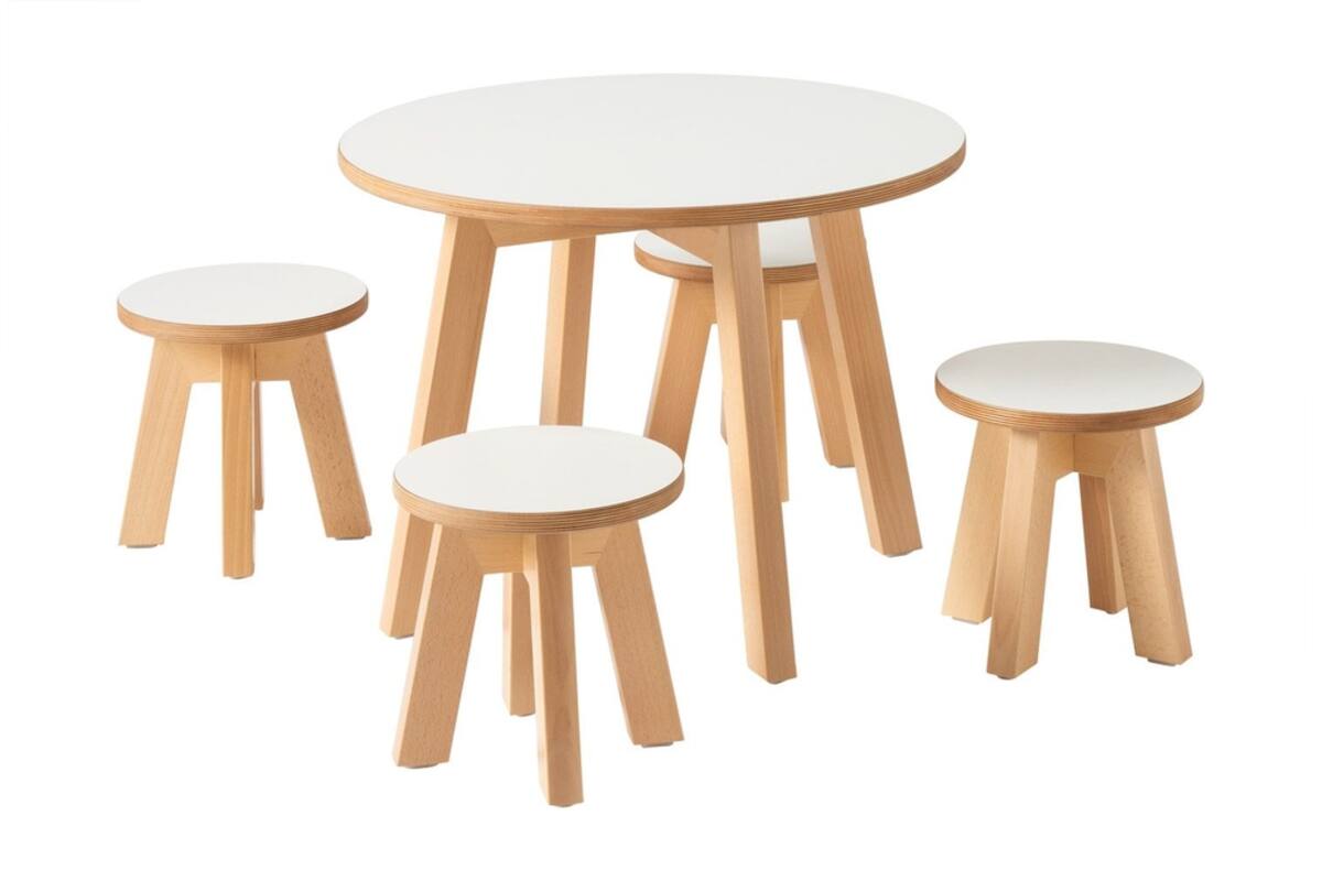 Tafel rond Kowidu 53cm, blad wit