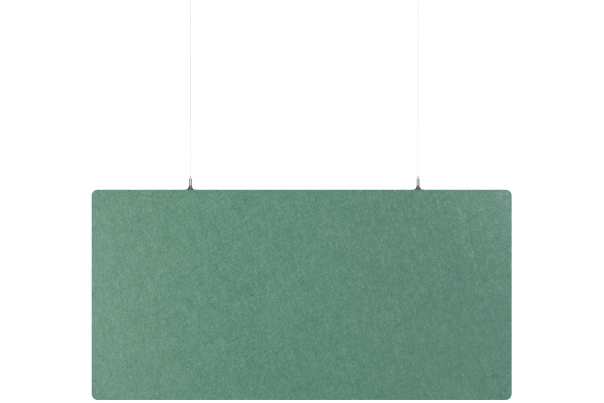 Akoestisch PET-vilt rechthoekig plafondpaneel, petrol groen, 60x120 cm